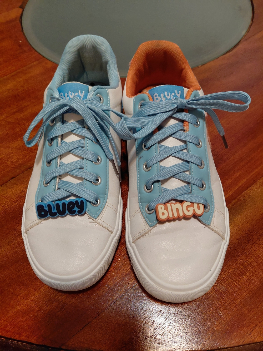 Blue and White Men's Sneakers with Light Blue Accents